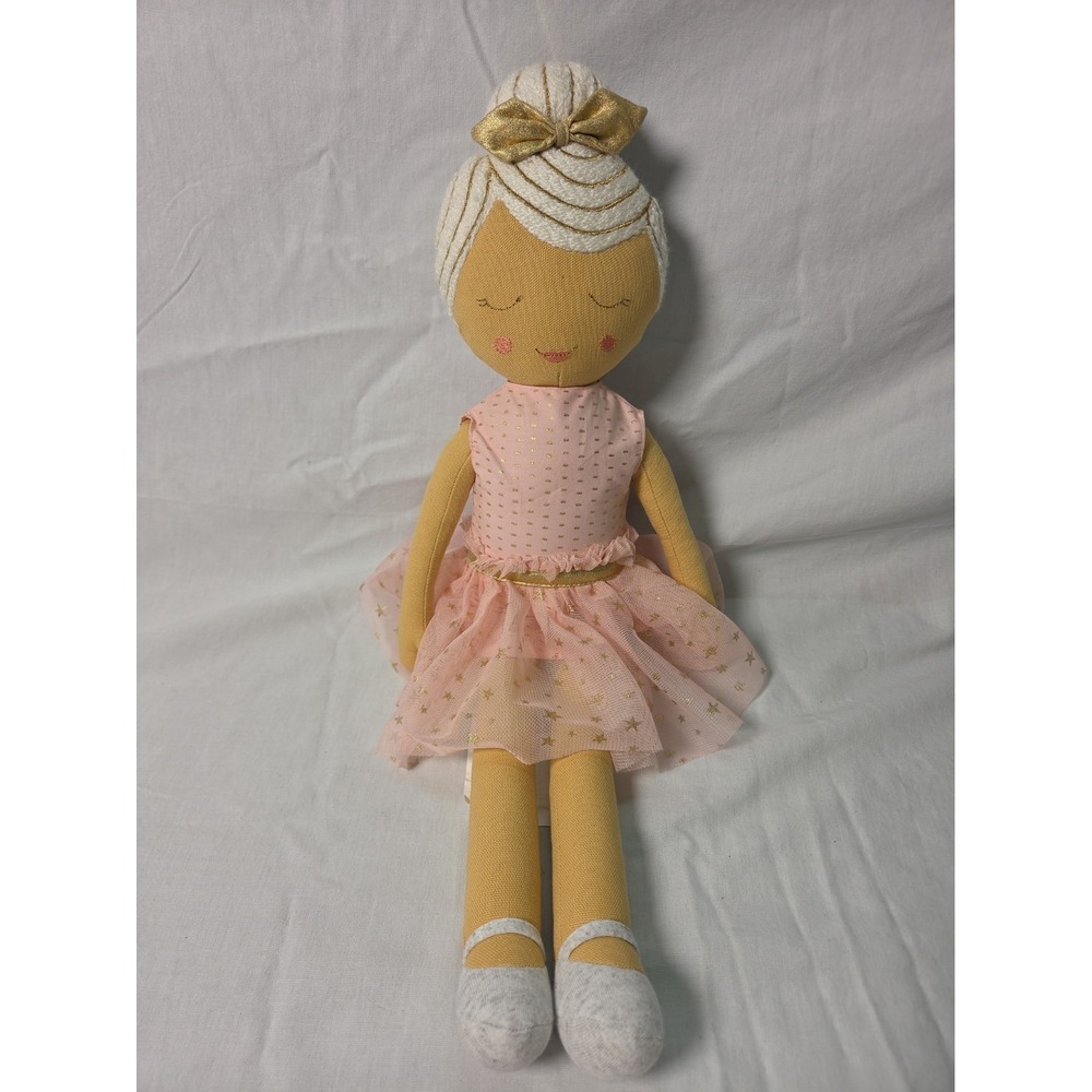 Target Pillowfort 21.5 Pink Ballerina Rag Doll Plush Decorative Pillow Toy Lovey